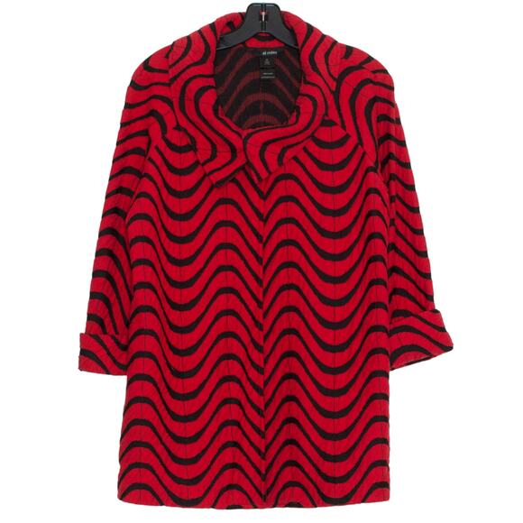 Ali Miles Jacket 3/4 Sleeve Psychedelic Retro Grunge Goth Avant Garde Red Medium - Picture 1 of 9